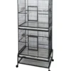 Flight Cage double, silvertone grey