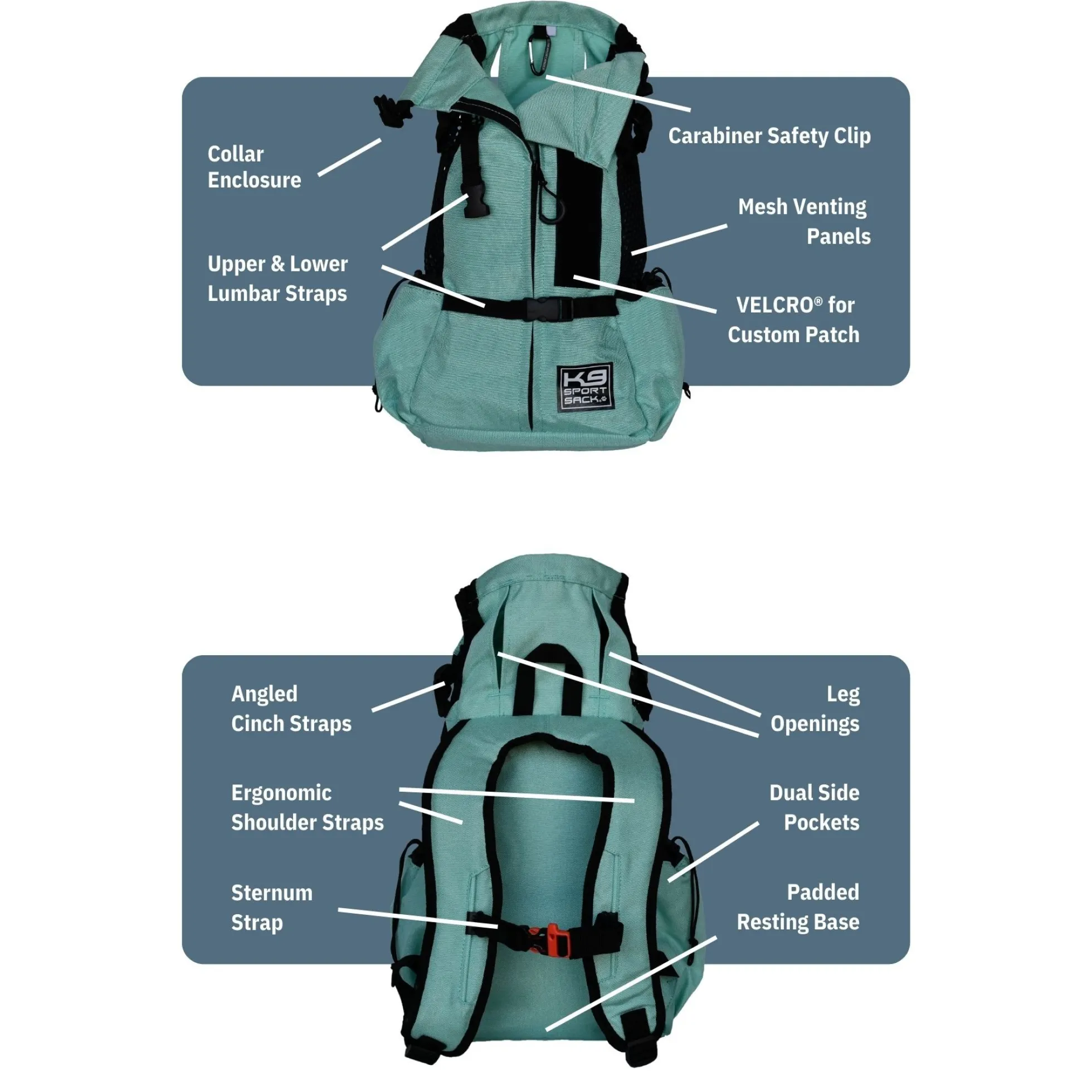 K9 Sport Sack Air 2 Hondenrugzak Mint