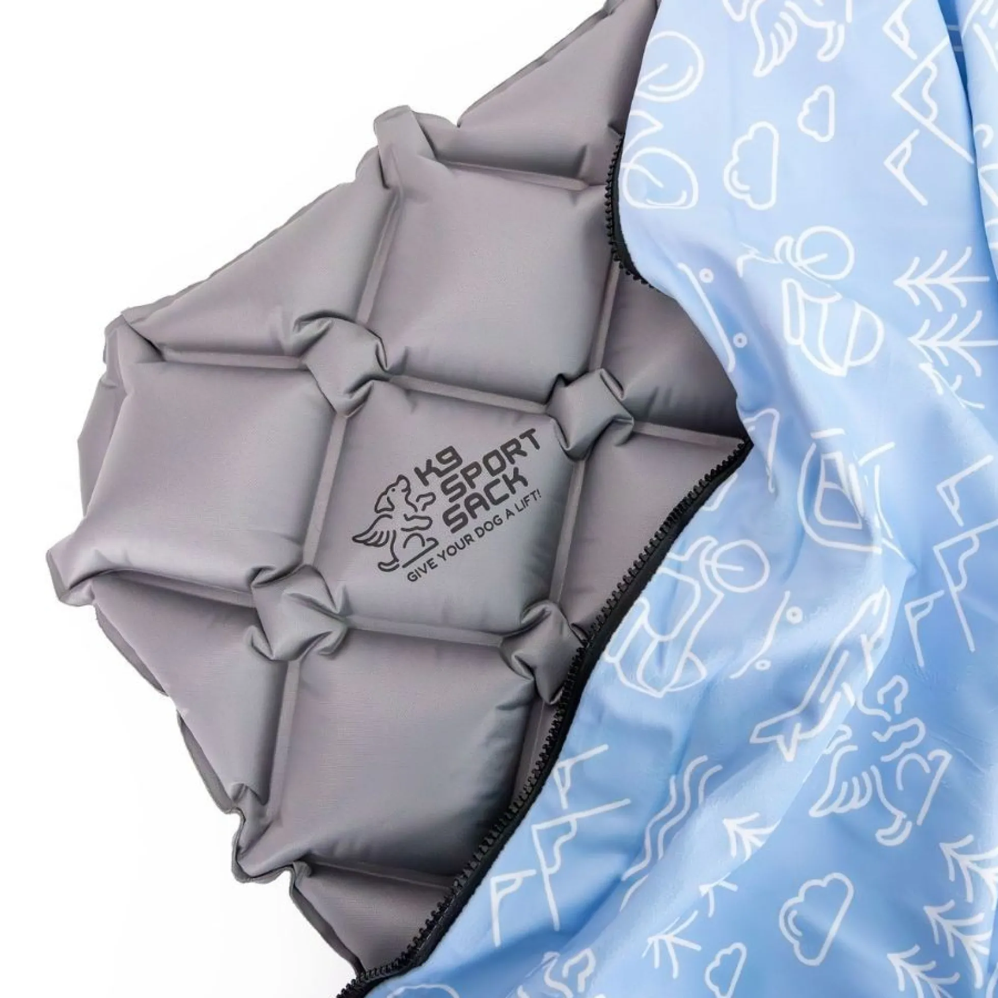 K9 Sport Sack Sleeper Opblaasbaar Hondenbed Blauw