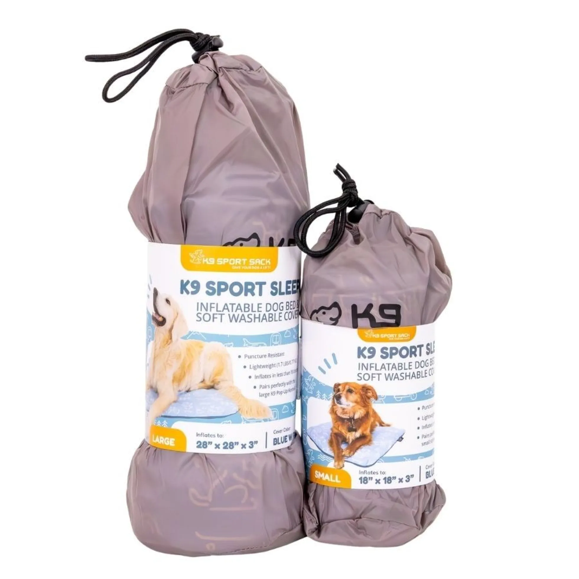 K9 Sport Sack Sleeper Opblaasbaar Hondenbed Blauw