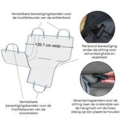 Kurgo Heather Hammock Autobeschermhoes
