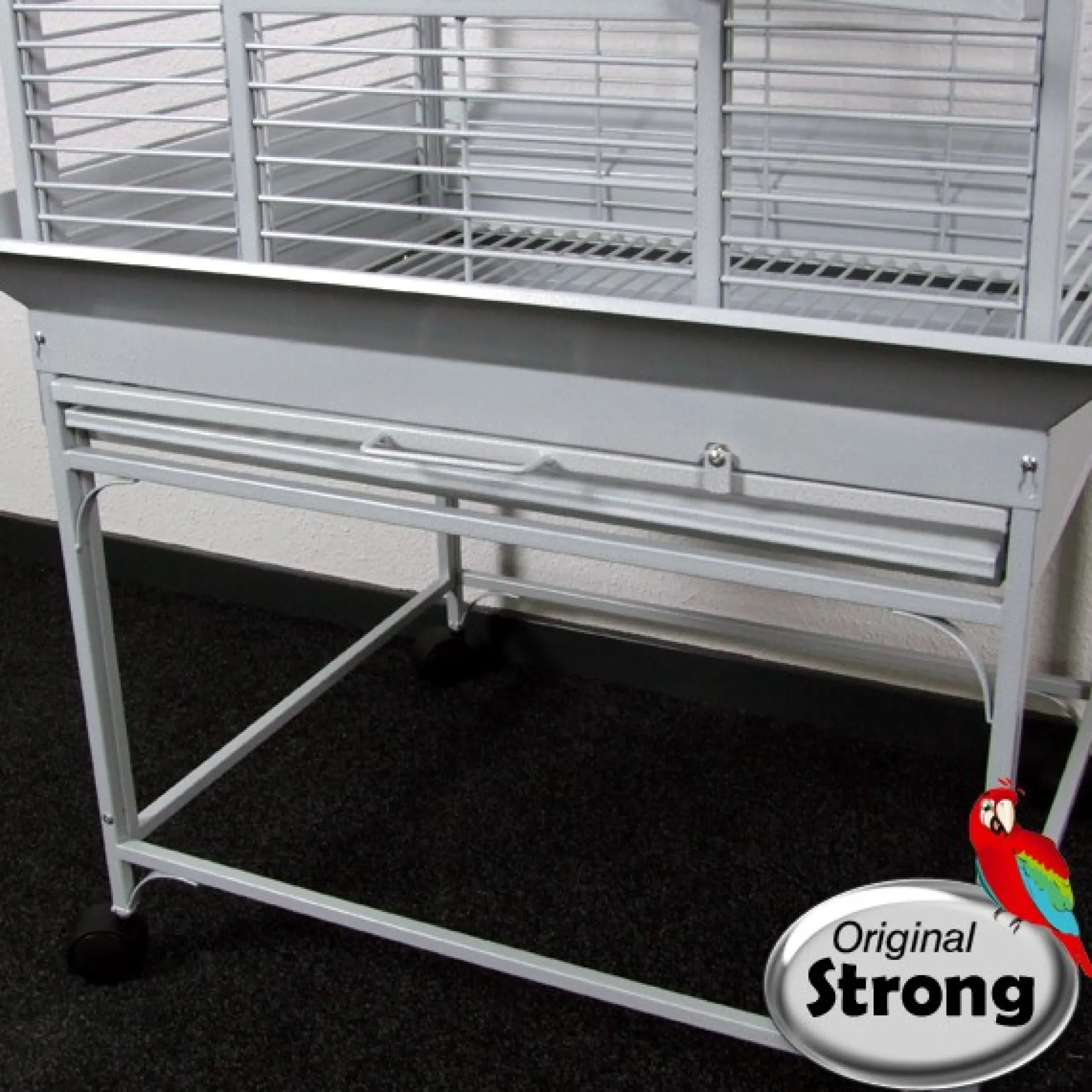 Papegaaienkooi Helios silvertone white