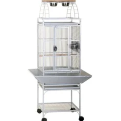 Papegaaienkooi Helios silvertone white