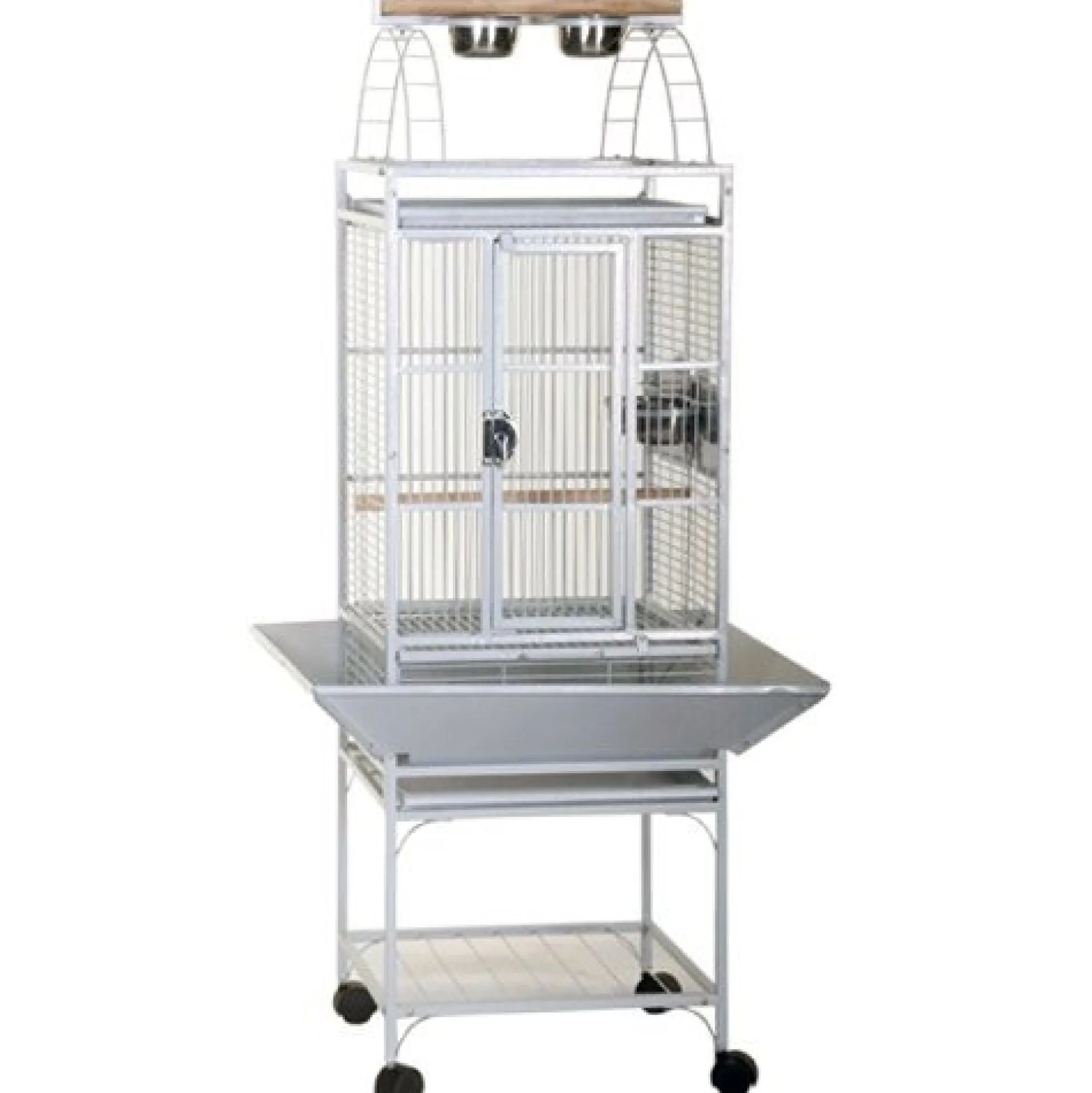 Papegaaienkooi Helios silvertone white