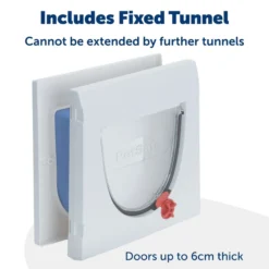 PetSafe Staywell Classic 4-Way Kattenluik inclusief tunnel - Wit
