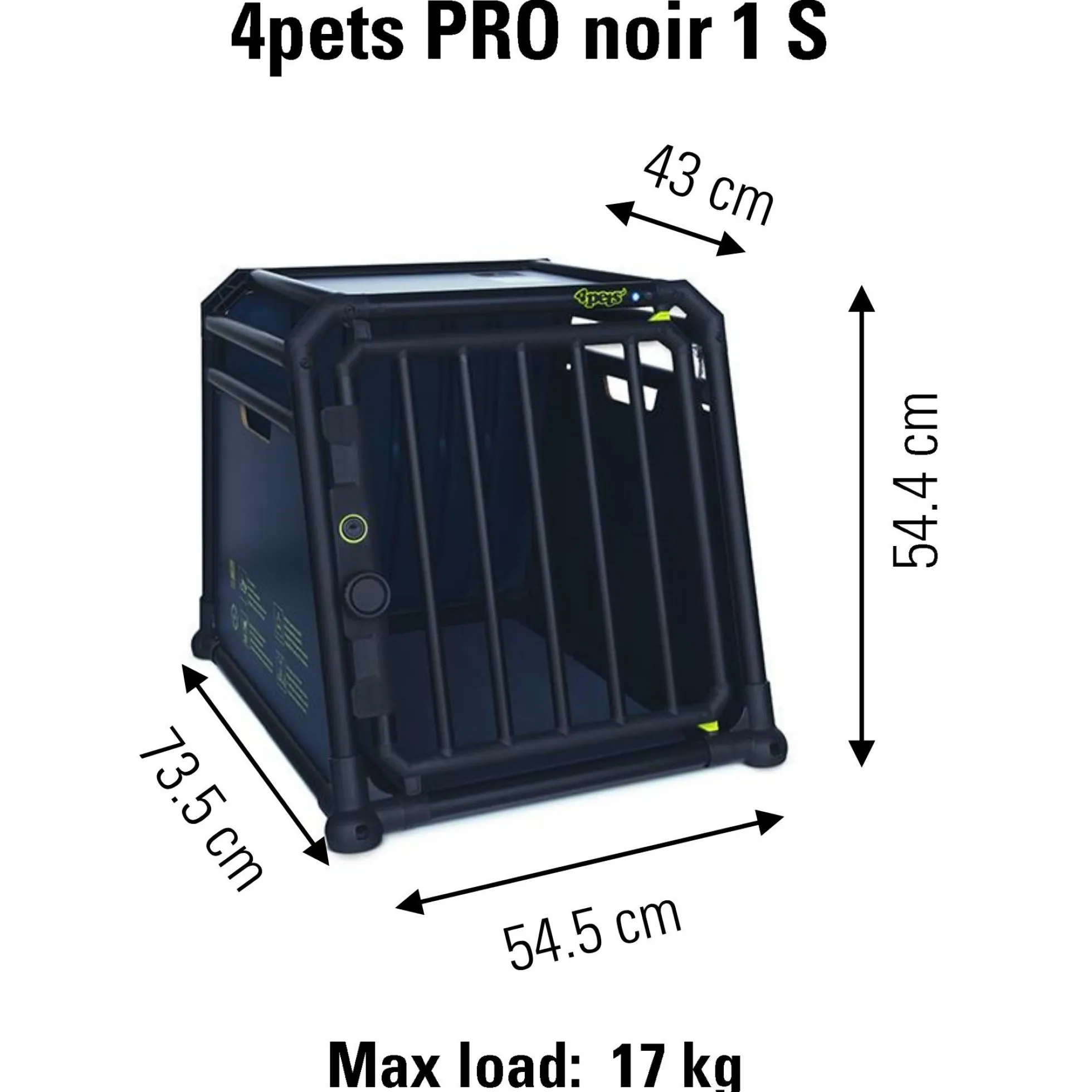 4Pets Autobench Pro Noir 1 Small