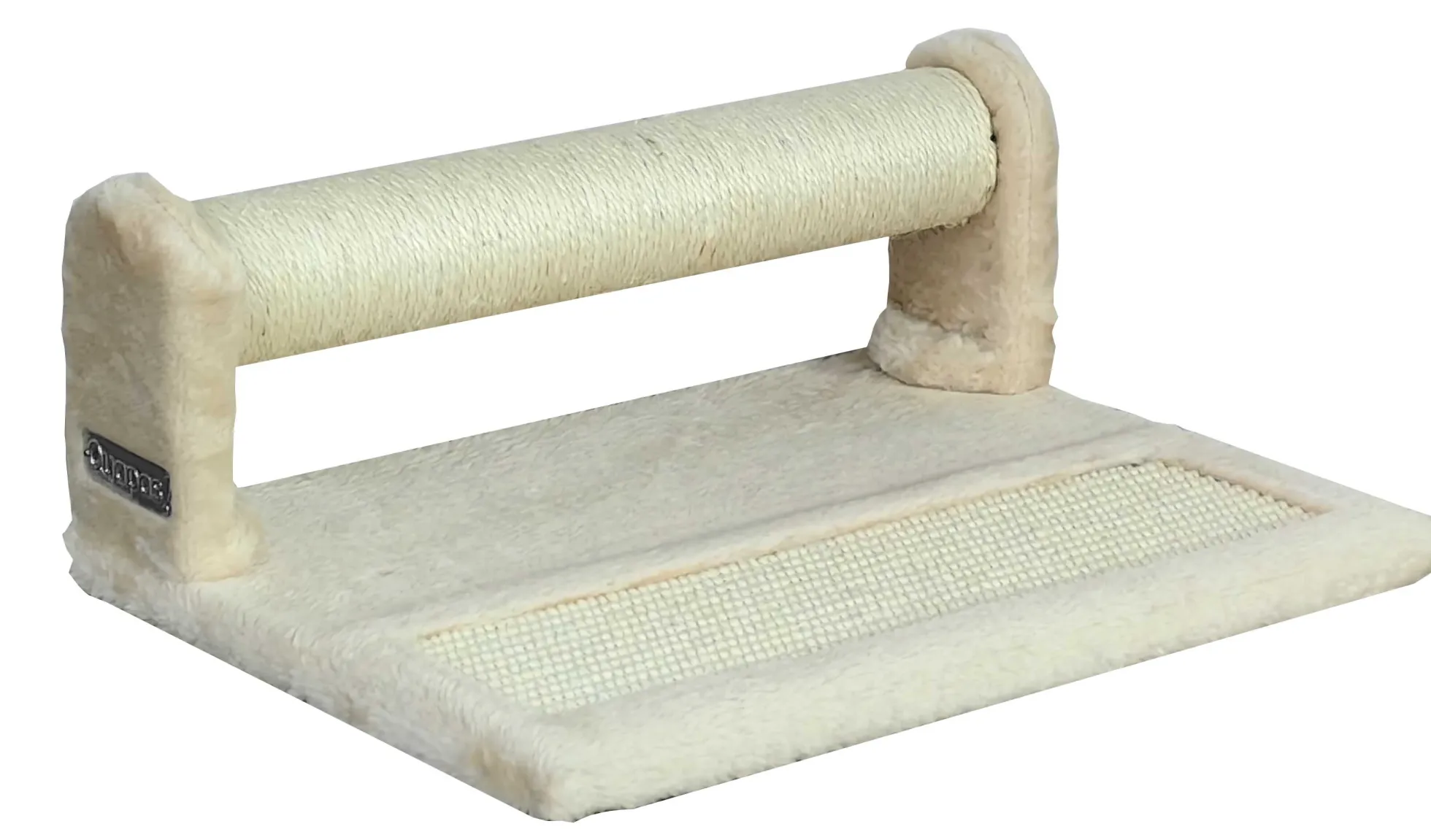 Quapas! Cat scratching cylinder with board beige