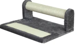 Quapas! Cat scratching cylinder with board dark grey