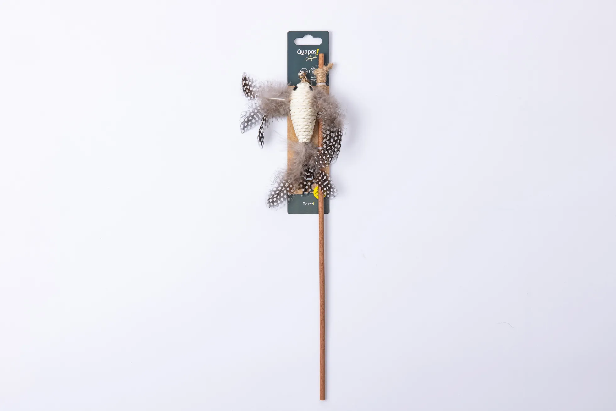 Quapas! Cat toy fishing rod bird white