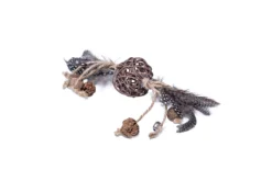 Quapas! Cat toy Rattan ball with feathers A