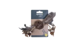 Quapas! Cat toy Rattan ball with feathers A