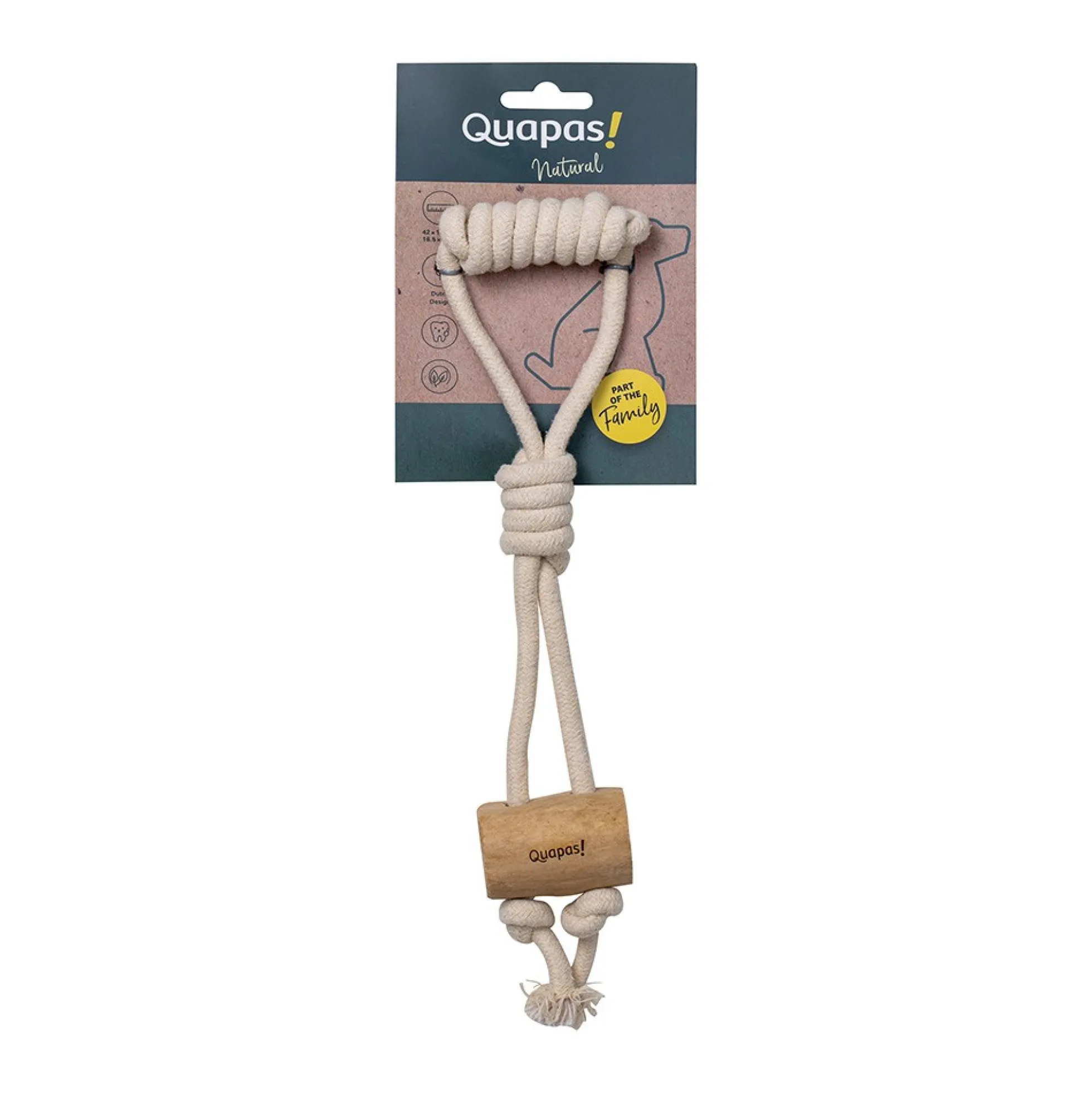 Quapas! Dog Toy Coffeewood Cork-S