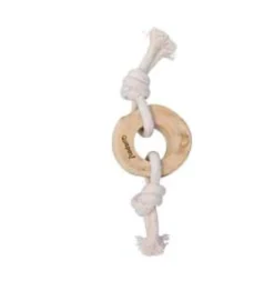 Quapas! Dog Toy Coffeewood Knotted pull ring