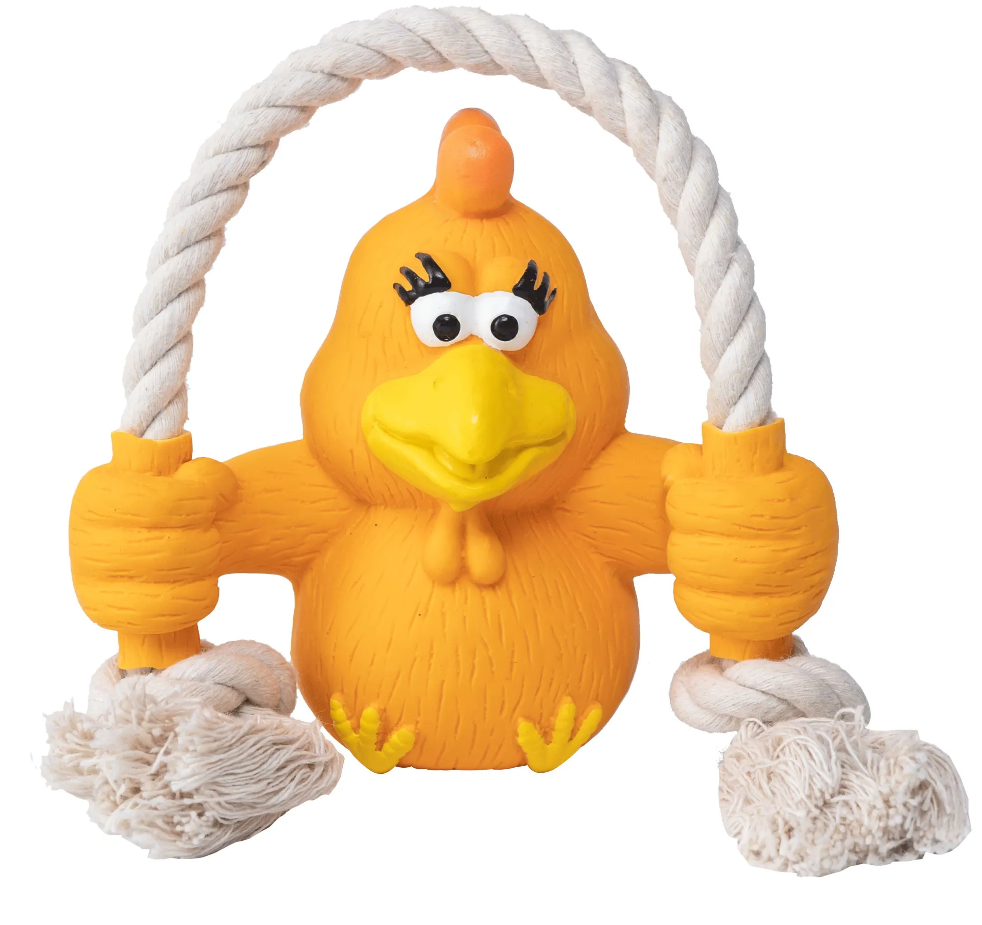 Quapas! Dog Toy Fun Chicken with rope