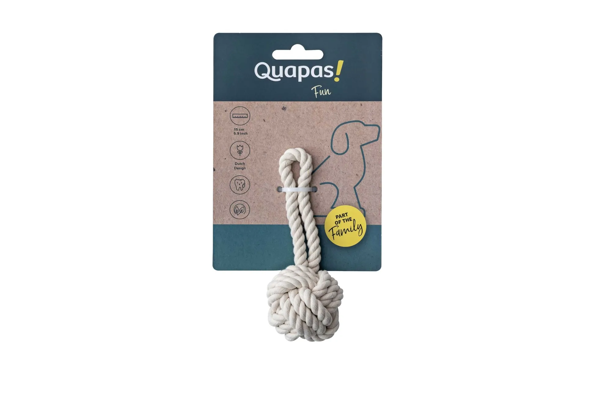 Quapas! Flostouw met Bal voor Honden M