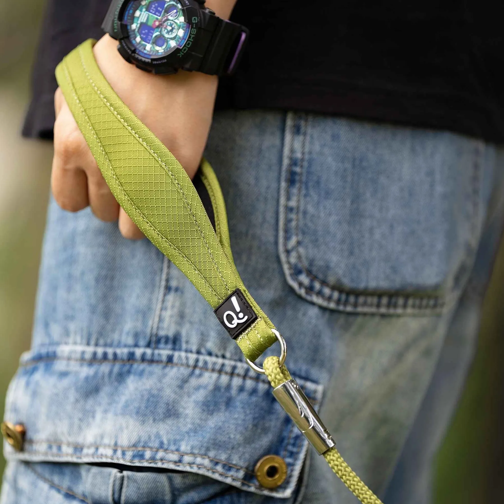 Quapas! Padded Reflective Hondenriem Groen