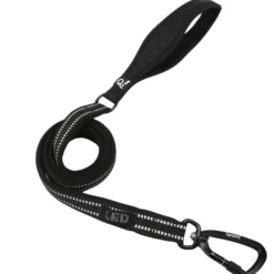 Quapas! Padded Reflective Hondenriem Zwart