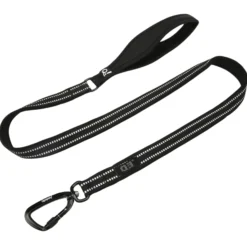 Quapas! Padded Reflective Hondenriem Zwart