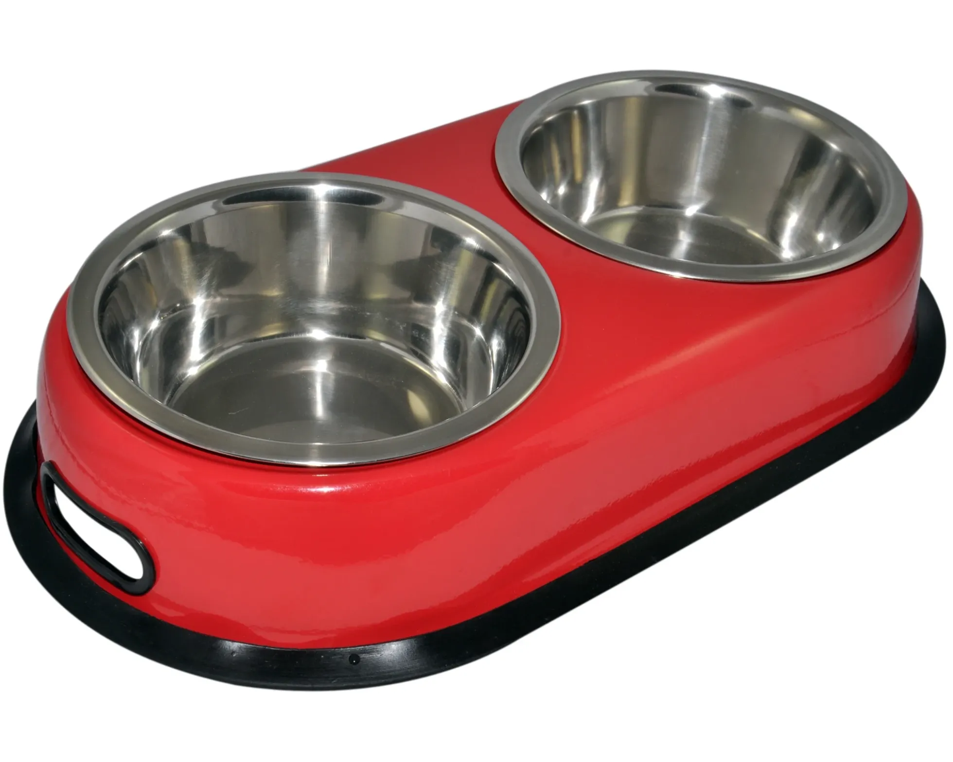 Rode Antislip Dubbele Voerbak
