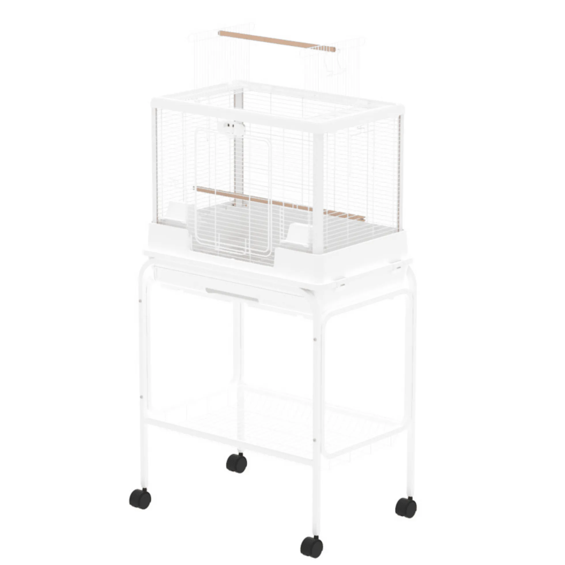 Vogelkooi Ceasar M met Standaard Wit