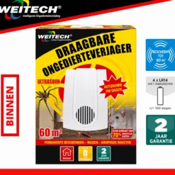 Weitech Ultrasone Dierenverjager op Batterijen