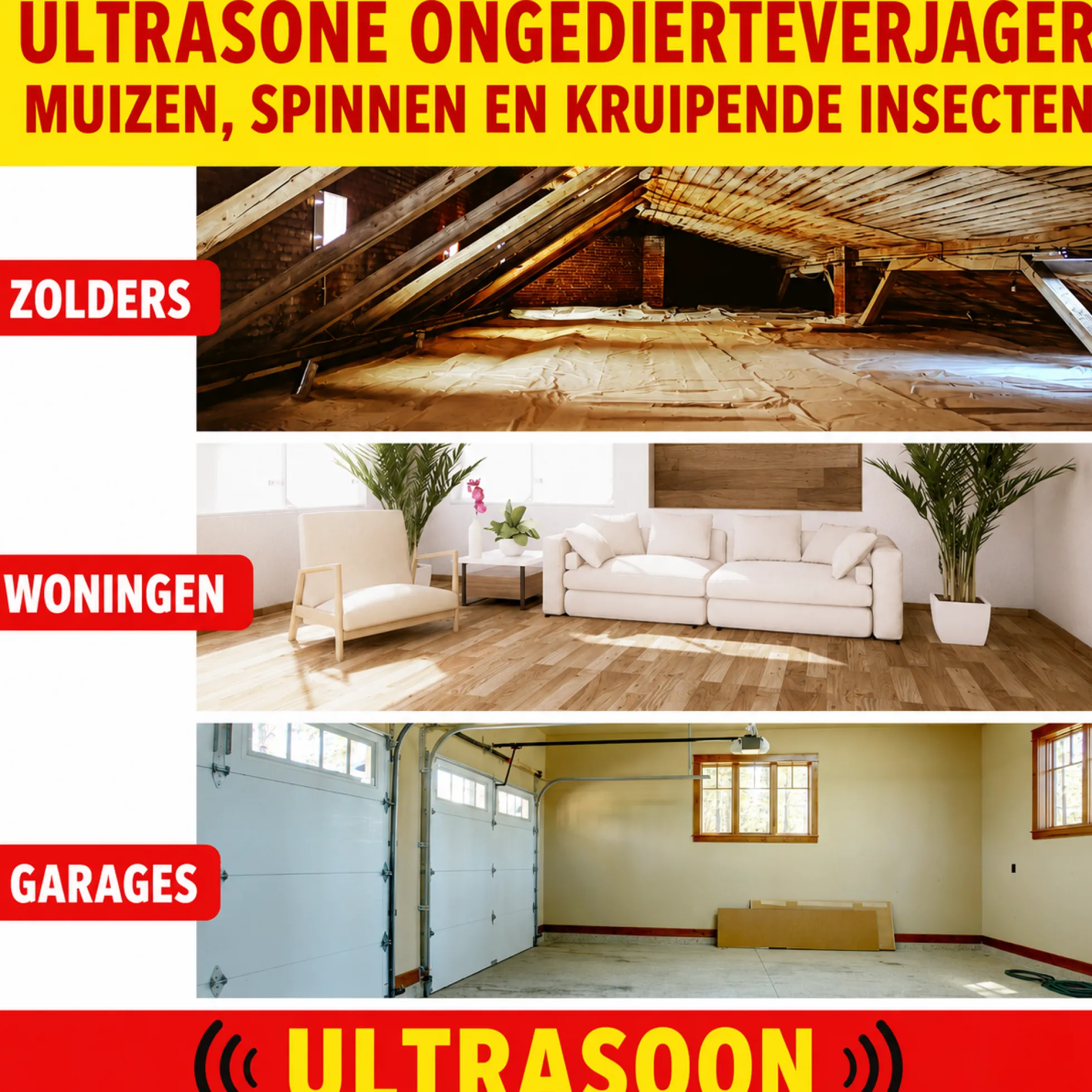 Weitech Ultrasone Dierenverjager met Adapter