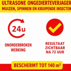 Weitech Ultrasone Dierenverjager met Adapter