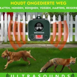 Weitech Ultrasone Dierenverjager op Zonne-energie
