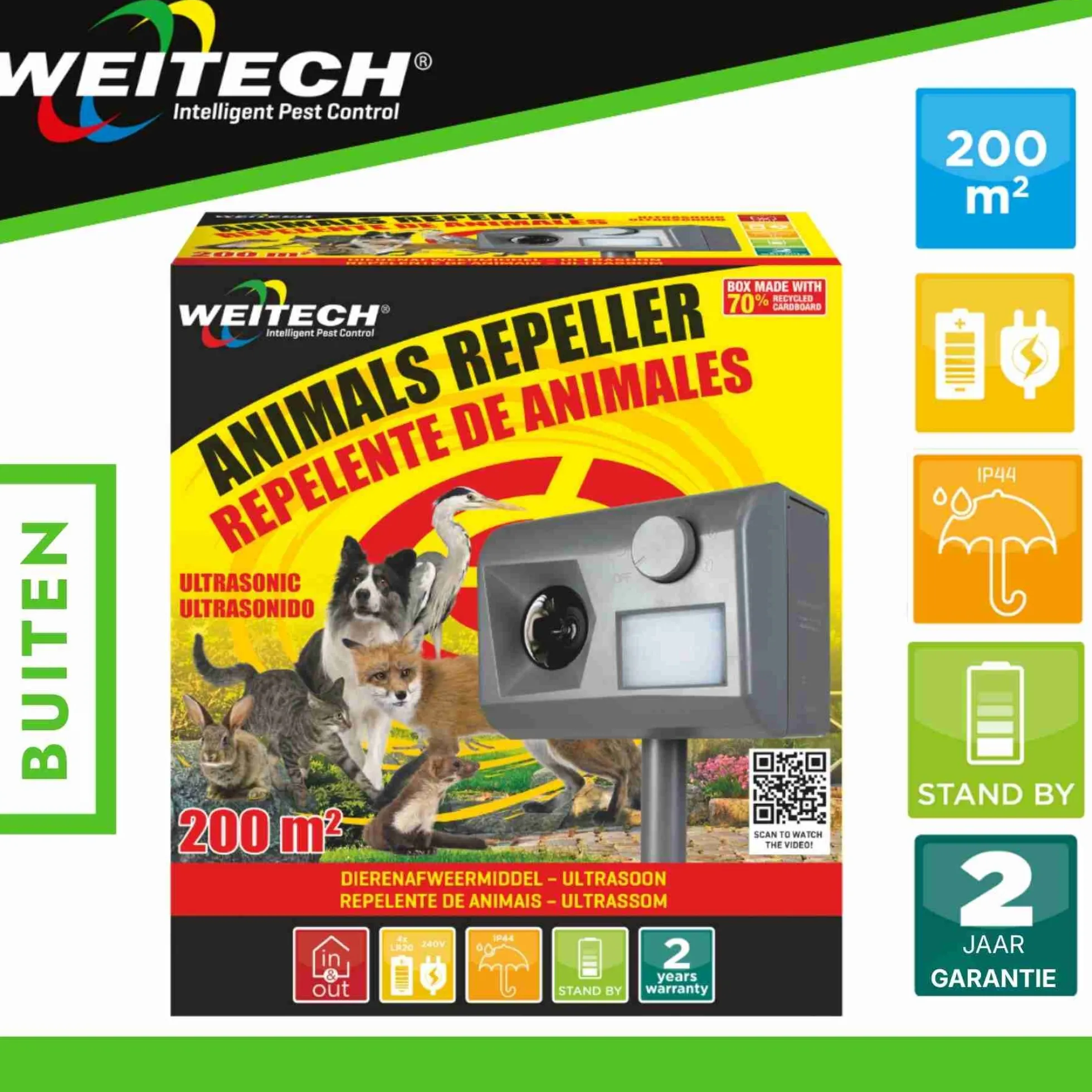 Weitech Ultrasone Dierenverjager 3