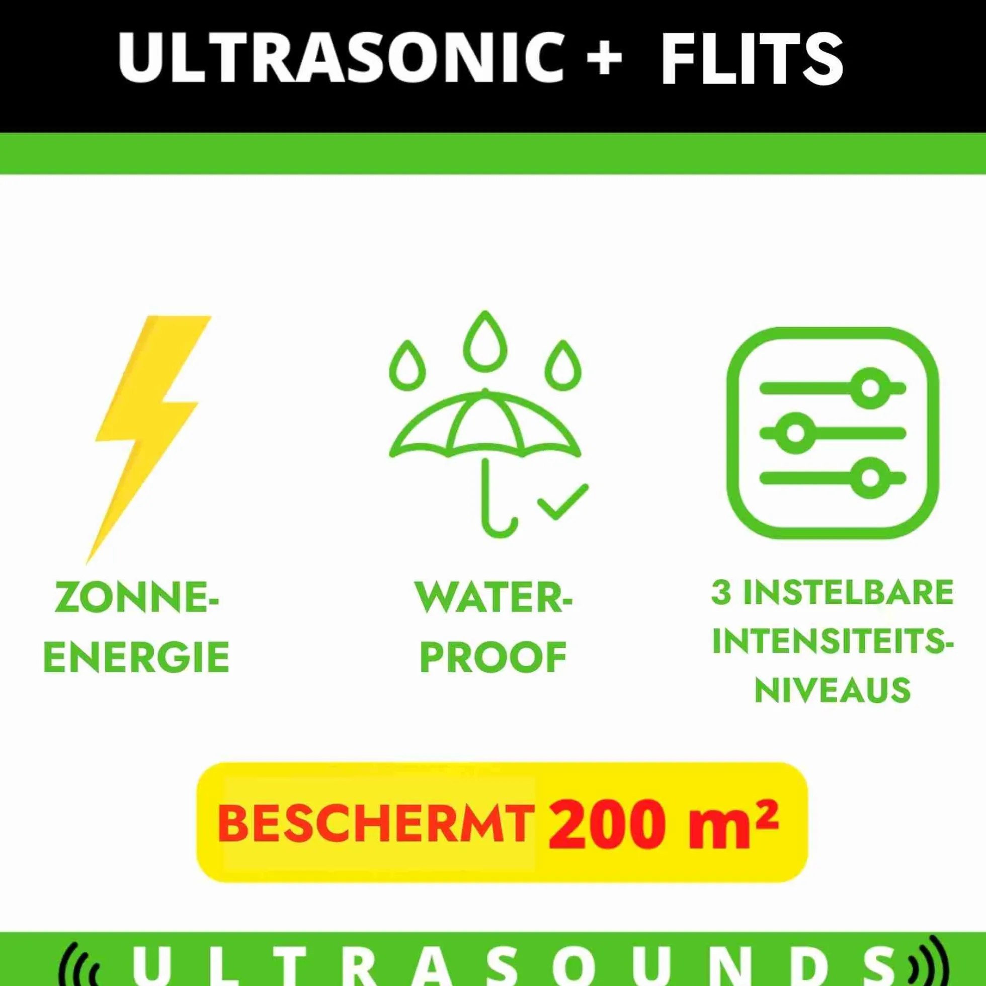 Weitech Ultrasone Dierenverjager met Flits
