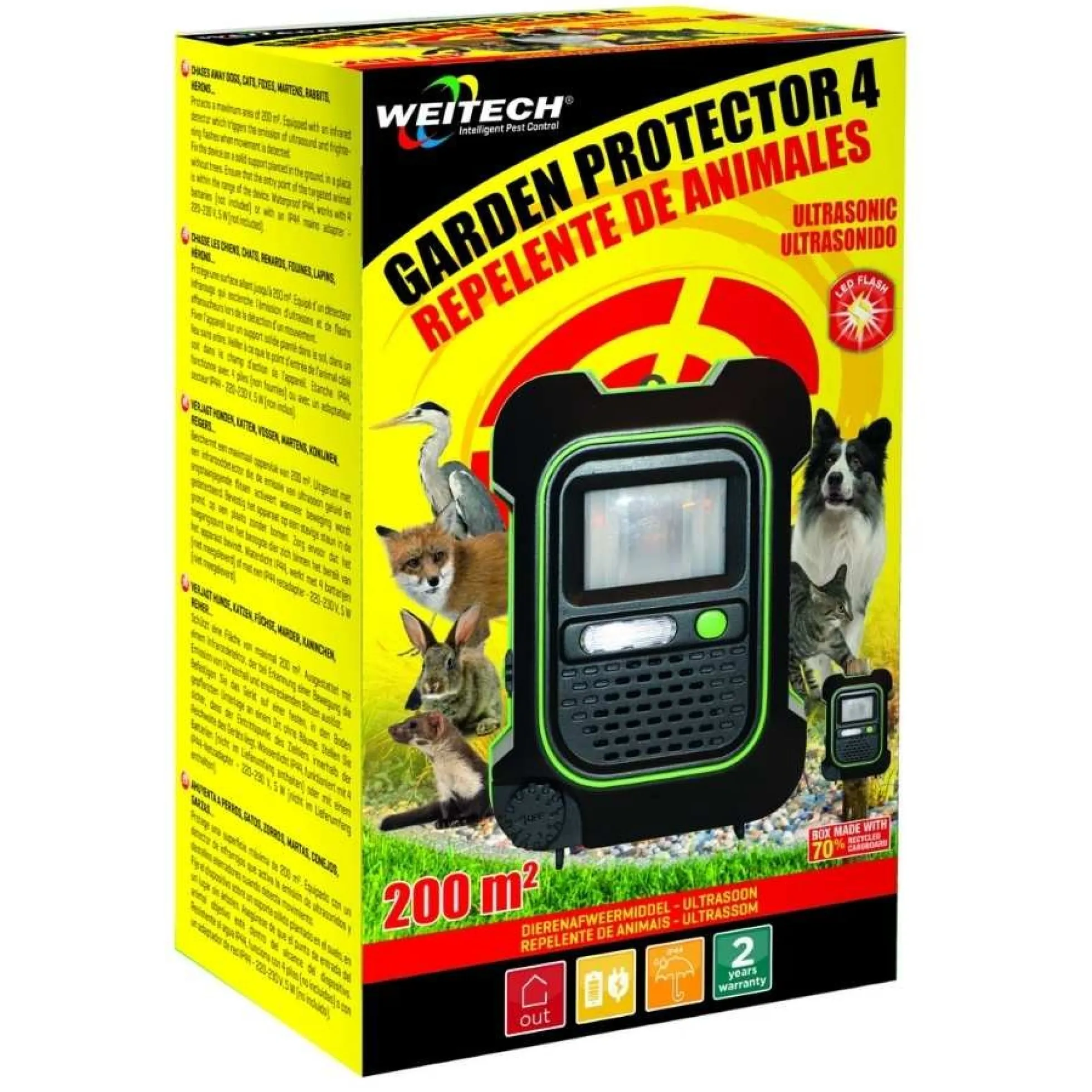 Weitech Ultrasone Dierenverjager met Flits
